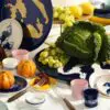 SERAX-OTTOLENGHI - OTTOLENGHI- FEAST Espresso Cups 15 cl – Lapis Lazuli + Swirl Stripes White - 4er SET ø 7 x H6 CM