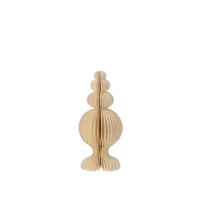 BUNGALOW - Papier Weihnachtsbaum – Creme - Small, Höhe 20 cm