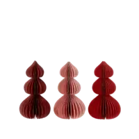 BUNGALOW - Papier Weihnachtsbaum – Bordeaux - Small, Höhe 20 cm