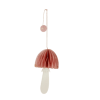 BUNGALOW - Pilzanhänger – Rosa - Weihnachtsschmuck aus Papier
