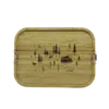 ROADTYPING - Edelstahl Lunchbox – Wild & free, 1200ml - mit Holzdeckel