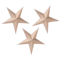 BUNGALOW - Papier Stern – Rose 3er Set - Weihnachtsschmuck aus Papier