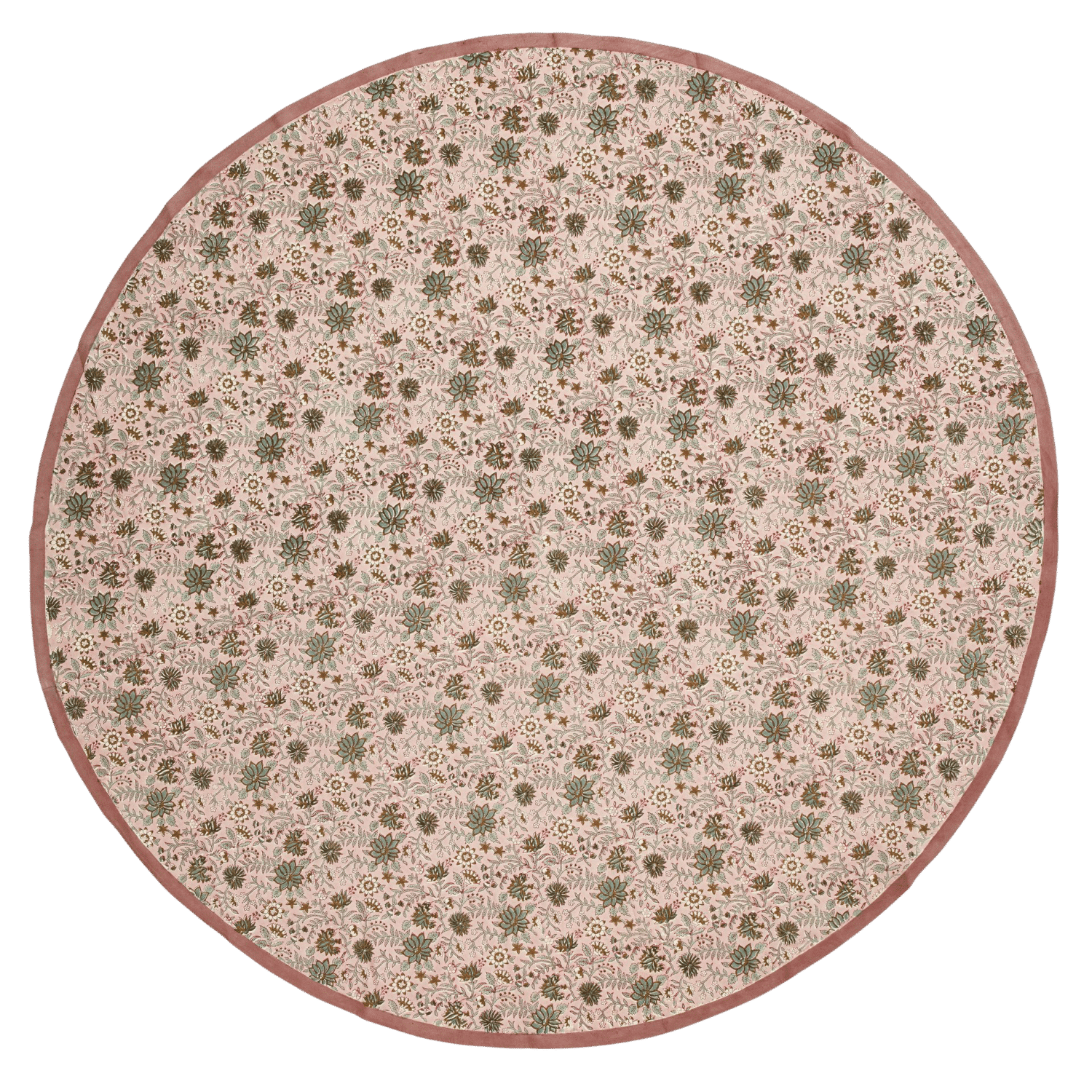 BUNGALOW - Tischtuch Rund – Komati Rose - Bedruckte Tischdecke aus Baumwolle
