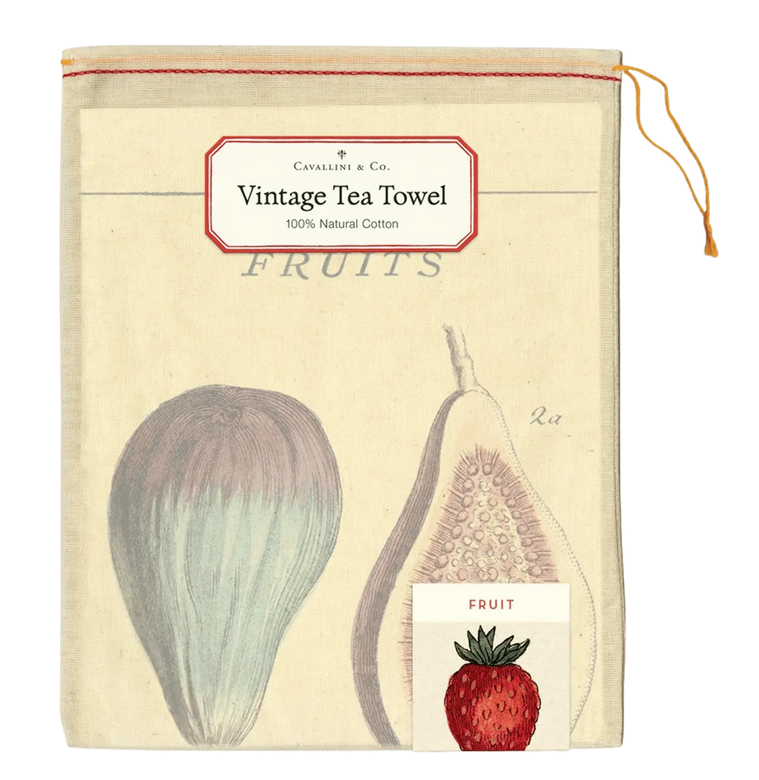 - Früchte -Vintage Tea Towel - 100% Baumwolle