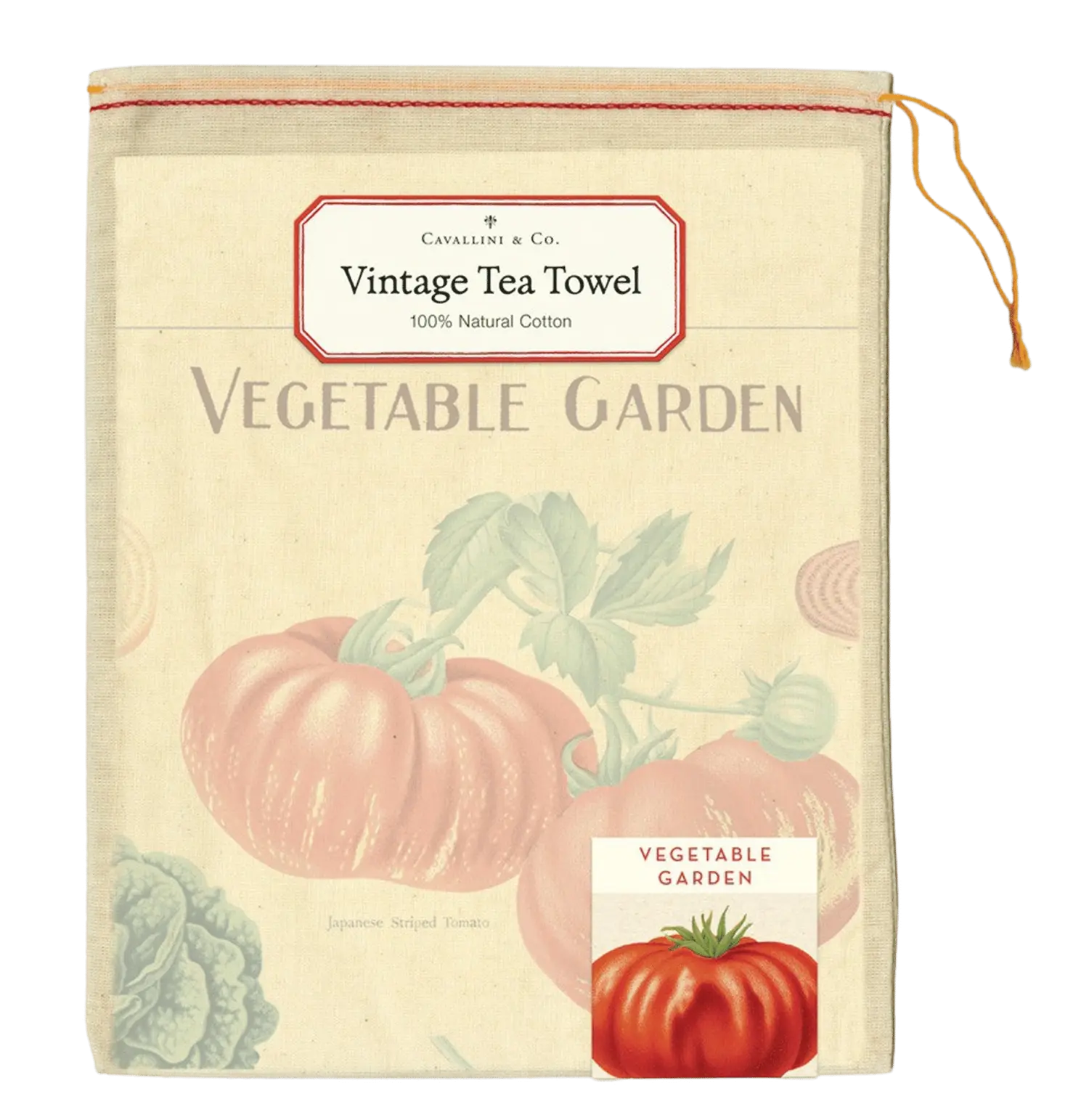 - Gemüse Garten – Vintage Tea Towel - 100% Baumwolle