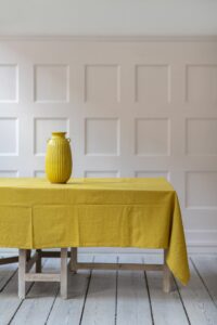 BUNGALOW - Tischtuch – Saara Ochre - Tischdecke aus Baumwolle