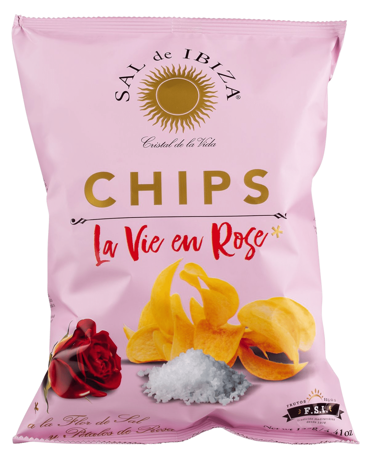 Sal de Ibiza - Chips La Vie en Rose, 125g - Hannibals