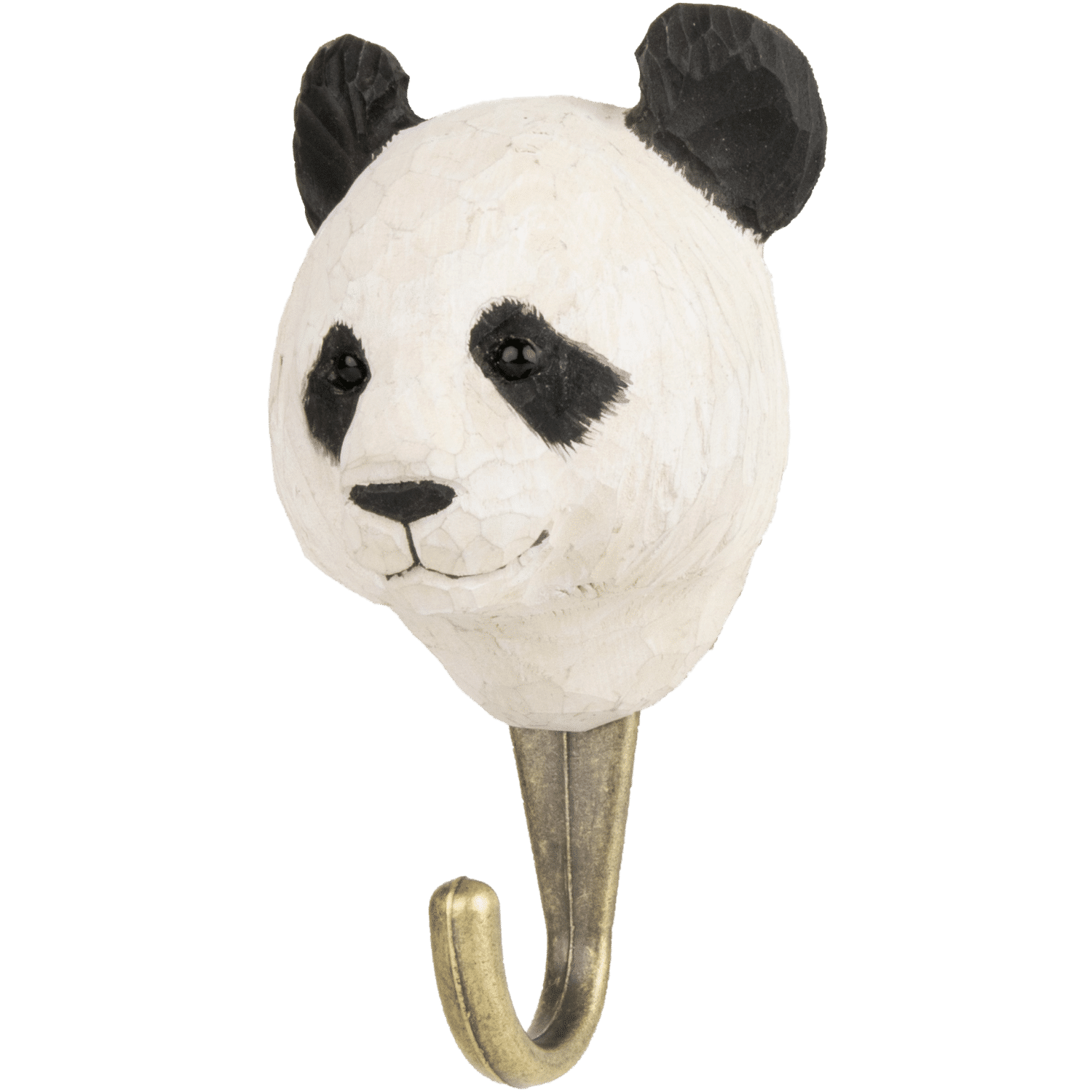 WILDLIFE GARDEN - Handgeschnitzter Haken – Panda - Wandhaken aus Holz