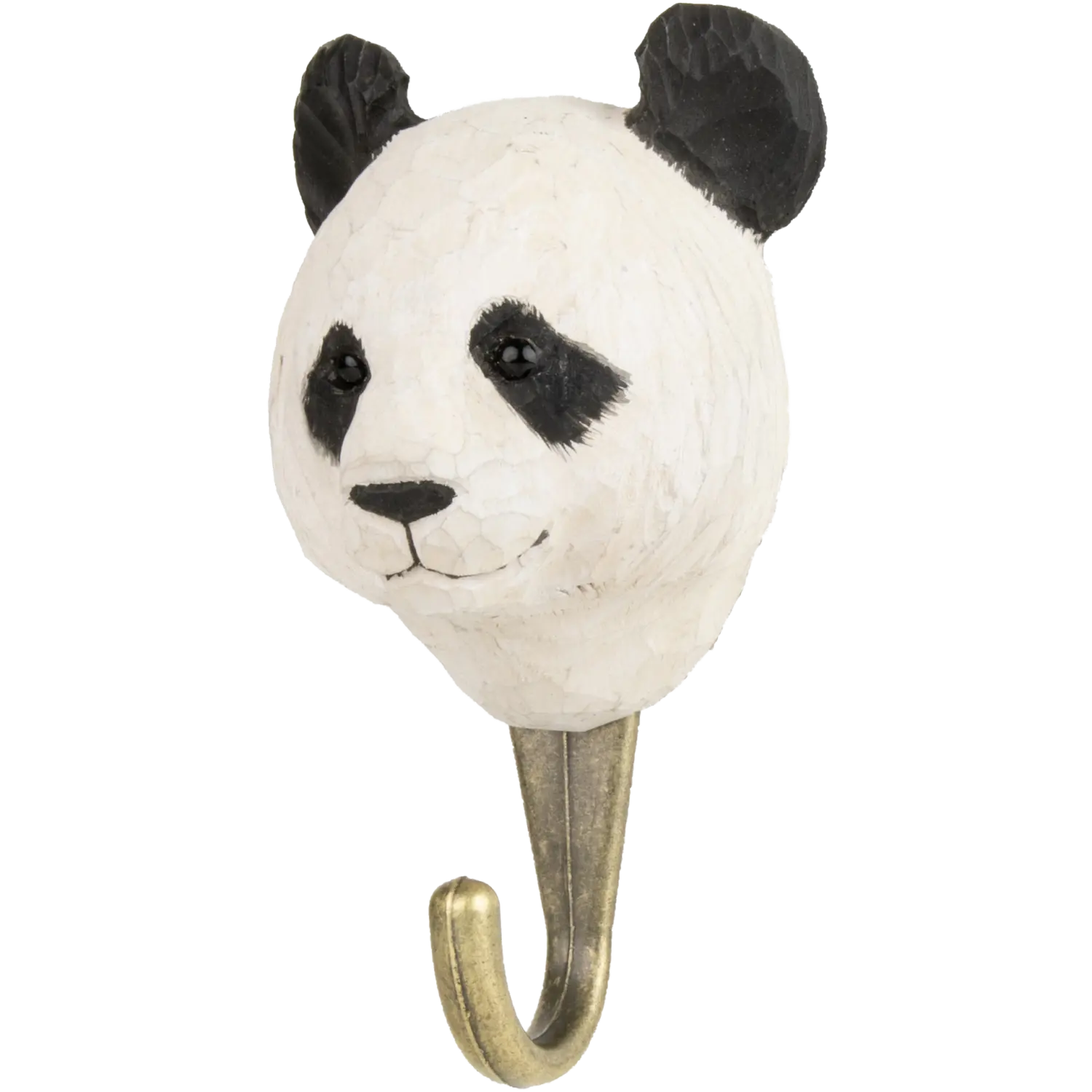 WILDLIFE GARDEN - Handgeschnitzter Haken – Panda - Wandhaken aus Holz