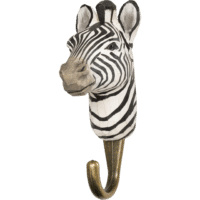 WILDLIFE GARDEN - Handgeschnitzter Haken – Zebra - Wandhaken aus Holz