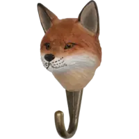 WILDLIFE GARDEN - Handgeschnitzter Haken – Fuchs - Wandhaken aus Holz