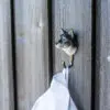 WILDLIFE GARDEN - Handgeschnitzter Haken – Wolf - Wandhaken aus Holz