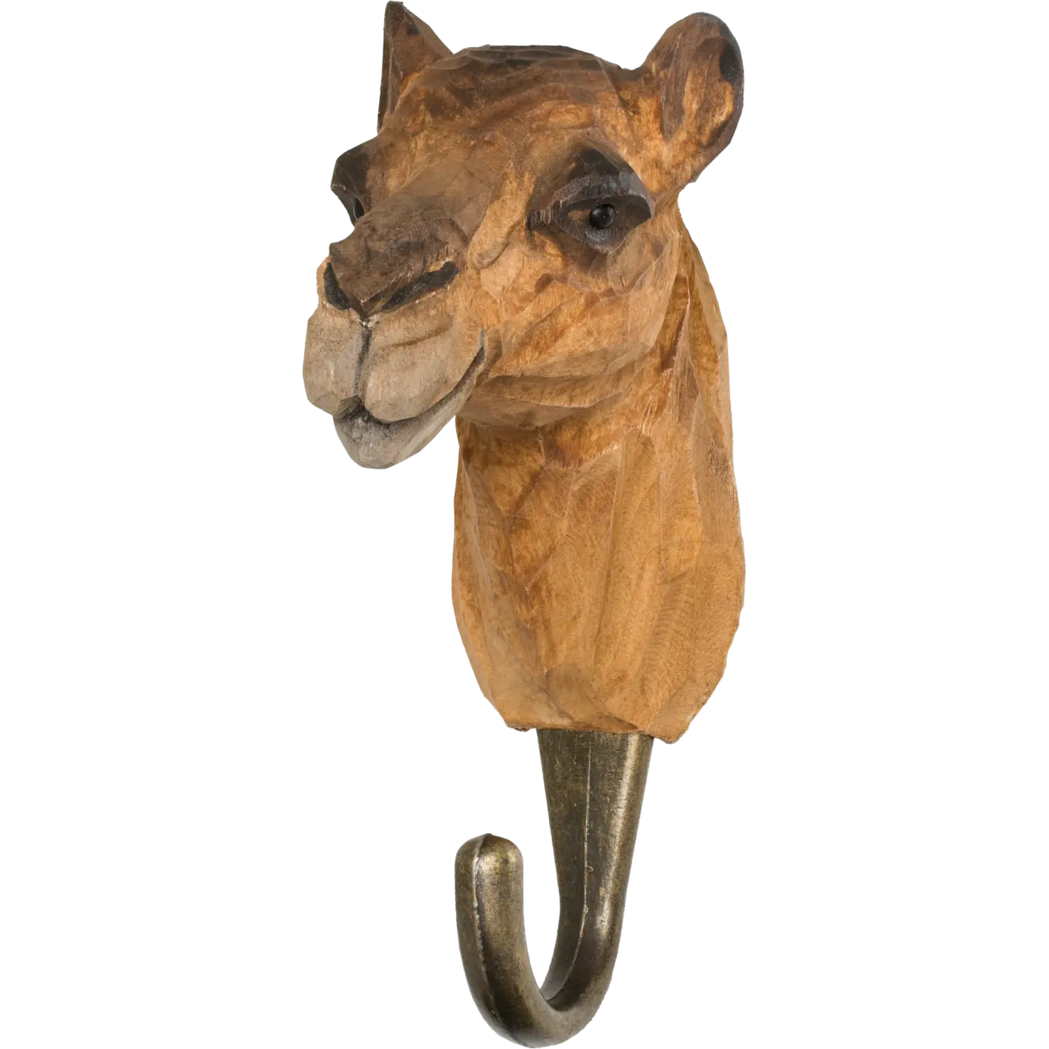 WILDLIFE GARDEN - Handgeschnitzter Haken – Kamel - Wandhaken aus Holz