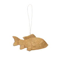 BUNGALOW - Gold Ornament – Fisch - zum Aufhängen