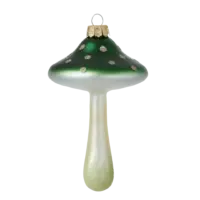 BUNGALOW - Fliegenpilz – Ornament – Grün - Aus Glas zum Aufhängen