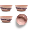 SERAX-OTTOLENGHI - OTTOLENGHI FEAST Bowl Large – Delicious Pink + Swirl Stripes Blue - Large - 4er SET ø 15 x H7 CM