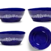 SERAX-OTTOLENGHI - OTTOLENGHI FEAST Bowl XL – Lapis Lazuli + Swirl Stripes White - XLarge - 4er SET ø 17 x H7 CM