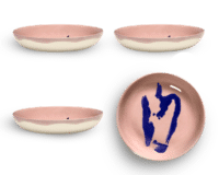 SERAX-OTTOLENGHI - OTTOLENGHI – FEAST Schale S – Delicious Pink + Pepper Blue - 4er SET, ø 11.5 x H2 CM