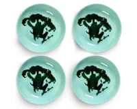 SERAX-OTTOLENGHI - OTTOLENGHI – FEAST Schale S – Azure + Brokkoli Green - 4er SET, ø 11.5 x H2 CM
