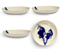 SERAX-OTTOLENGHI - OTTOLENGHI – FEAST Schale S – White + Artichoke Blue - 4er SET, ø 11.5 x H2 CM