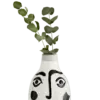 MADAM STOLTZ - Vase mit aufgemaltem Gesicht, klein