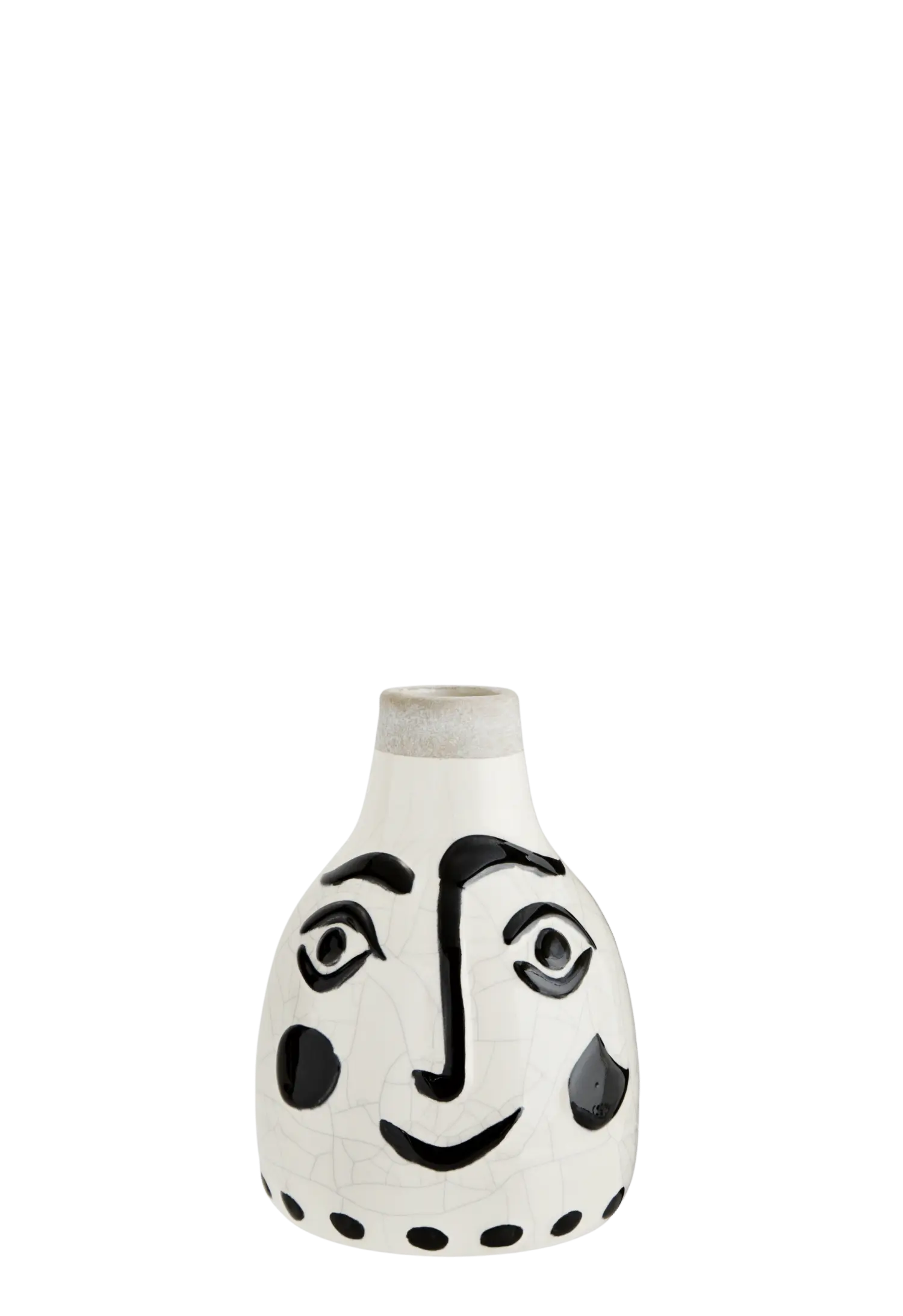 MADAM STOLTZ - Vase mit aufgemaltem Gesicht, klein