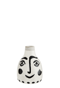 MADAM STOLTZ - Vase mit aufgemaltem Gesicht, klein