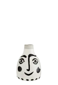 MADAM STOLTZ - Vase mit aufgemaltem Gesicht, klein