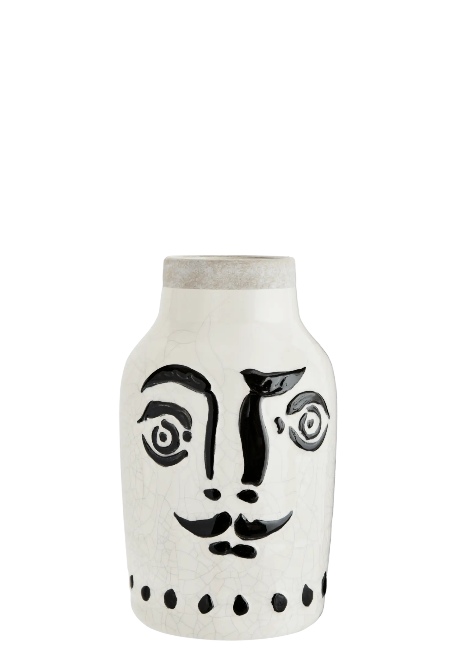 MADAM STOLTZ - Vase mit aufgemaltem Gesicht, groß