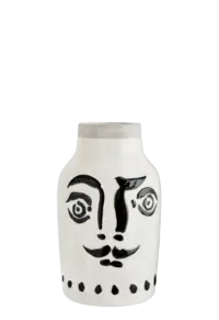 MADAM STOLTZ - Vase mit aufgemaltem Gesicht, groß