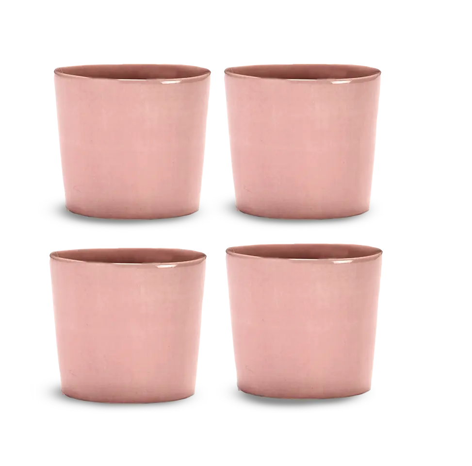 SERAX-OTTOLENGHI - OTTOLENGHI – FEAST Espresso Cups 15 cl – Delicious Pink - 4er SET ø 7 x H6 CM