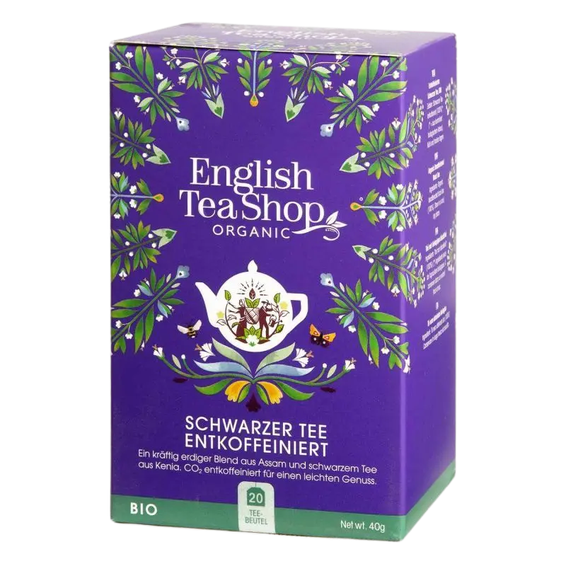 English Tea Shop - Schwarzer BIO Tee – Entkoffeiniert - 20 Beutel