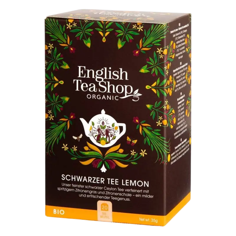 English Tea Shop - Schwarzer BIO Tee mit Zitrone - 20 Beutel