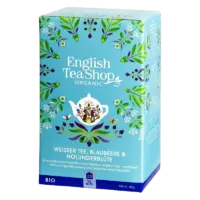 English Tea Shop - Weißer Tee, Blaubeere & Holunderblüte – BIO - 20 Beutel