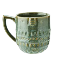 MADAM STOLTZ - Tasse mit Gesicht – Grün