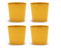 SERAX-OTTOLENGHI - OTTOLENGHI – FEAST Coffee Cups 25 cl FEAST – Sunny Yellow - 4er Set ø 7.5 x H7.5 CM