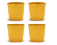 SERAX-OTTOLENGHI - OTTOLENGHI – FEAST Coffee Cups 25 cl FEAST – Sunny Yellow - 4er Set ø 7.5 x H7.5 CM