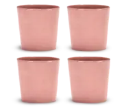 SERAX-OTTOLENGHI - OTTOLENGHI – FEAST Coffee Cups 25 cl FEAST – Delicious Pink - 4er Set ø 7.5 x H7.5 CM
