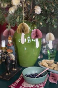BUNGALOW - Pilzanhänger – Ocker - Weihnachtsschmuck aus Papier