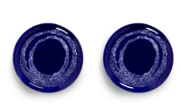 SERAX-OTTOLENGHI - OTTOLENGHI – FEAST Teller L – Lapis Lazuli + Swirl Dots White - 2er SET ø 26 x H2CM