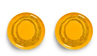 SERAX-OTTOLENGHI - OTTOLENGHI – FEAST Teller L – Sunny Yellow + Swirl Dots Black - 2er SET ø 26 x H2CM