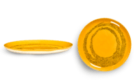 SERAX-OTTOLENGHI - OTTOLENGHI – FEAST Teller L – Sunny Yellow + Swirl Dots Black - 2er SET ø 26 x H2CM