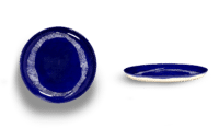 SERAX-OTTOLENGHI - OTTOLENGHI – FEAST Teller M – Lapis Lazuli + Swirl Stripes White - 2er SET ø 22 x H2CM