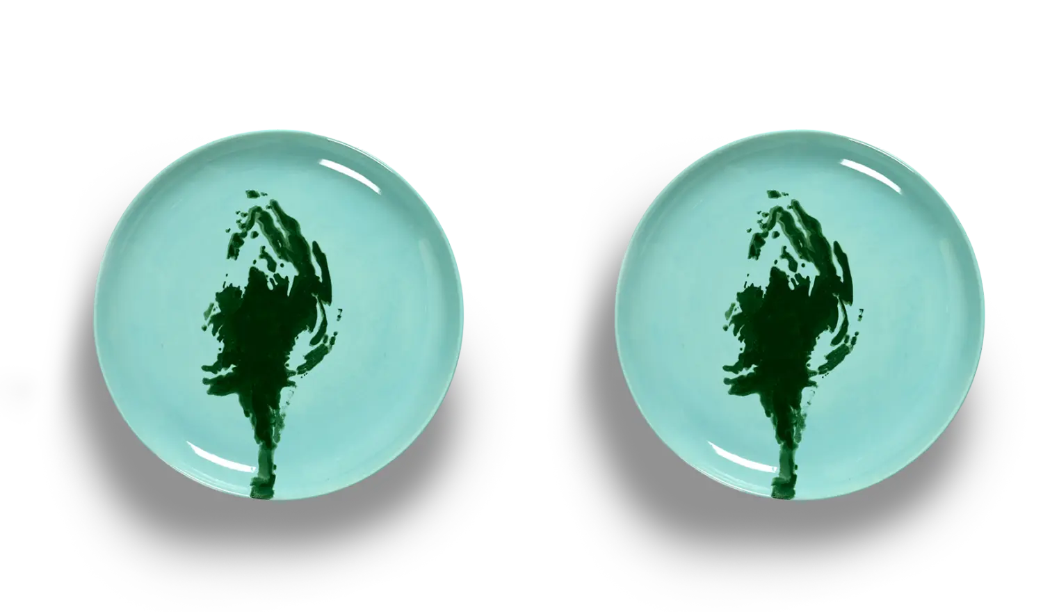 SERAX-OTTOLENGHI - OTTOLENGHI – FEAST Teller M – Azure + Artichoke Green - 2er SET ø 22 x H2CM