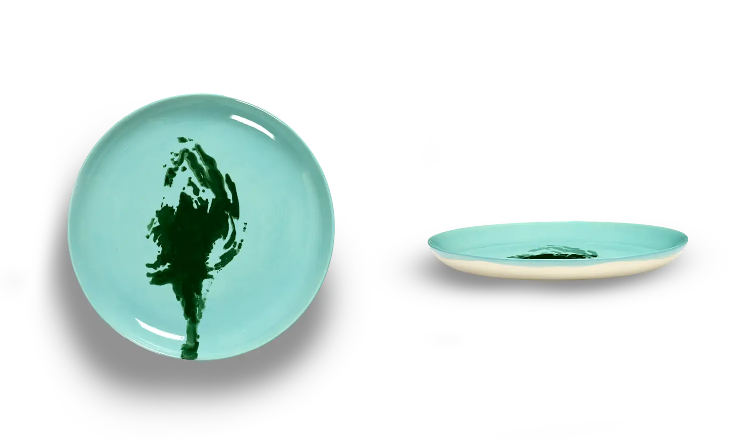 SERAX-OTTOLENGHI - OTTOLENGHI – FEAST Teller M – Azure + Artichoke Green - 2er SET ø 22 x H2CM