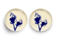 SERAX-OTTOLENGHI - OTTOLENGHI – FEAST Teller S – White + Artichoke Blue - 2er SET ø 19 x H2 CM