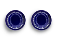 SERAX-OTTOLENGHI - OTTOLENGHI – FEAST Teller S – Lapis Lazuli + Swirl Dots White - 2er SET ø 19 x H2 CM