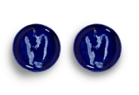 SERAX-OTTOLENGHI - OTTOLENGHI – FEAST Teller S – Lapis Lazuli + Pepper White - 2er SET ø 19 x H2 CM