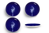 SERAX-OTTOLENGHI - OTTOLENGHI – FEAST Teller XS – Lapis Lazuli + Artischoke White - 4er SET ø16 x H2 CM