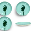 SERAX-OTTOLENGHI - OTTOLENGHI – FEAST Teller XS – Azure + Artichoke Green - 4er SET ø16 x H2 CM